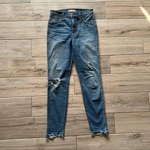 Madewell 10” Hi Rise Skinny Jeans Size 26
